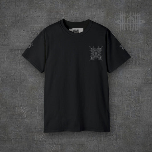 MK0KM Dark Sphinx Cat Gothic Cross Unisex Ultra Cotton Sustainable Fashion Eco-Gothic Diversity in Style: Unisex dark sand different colors