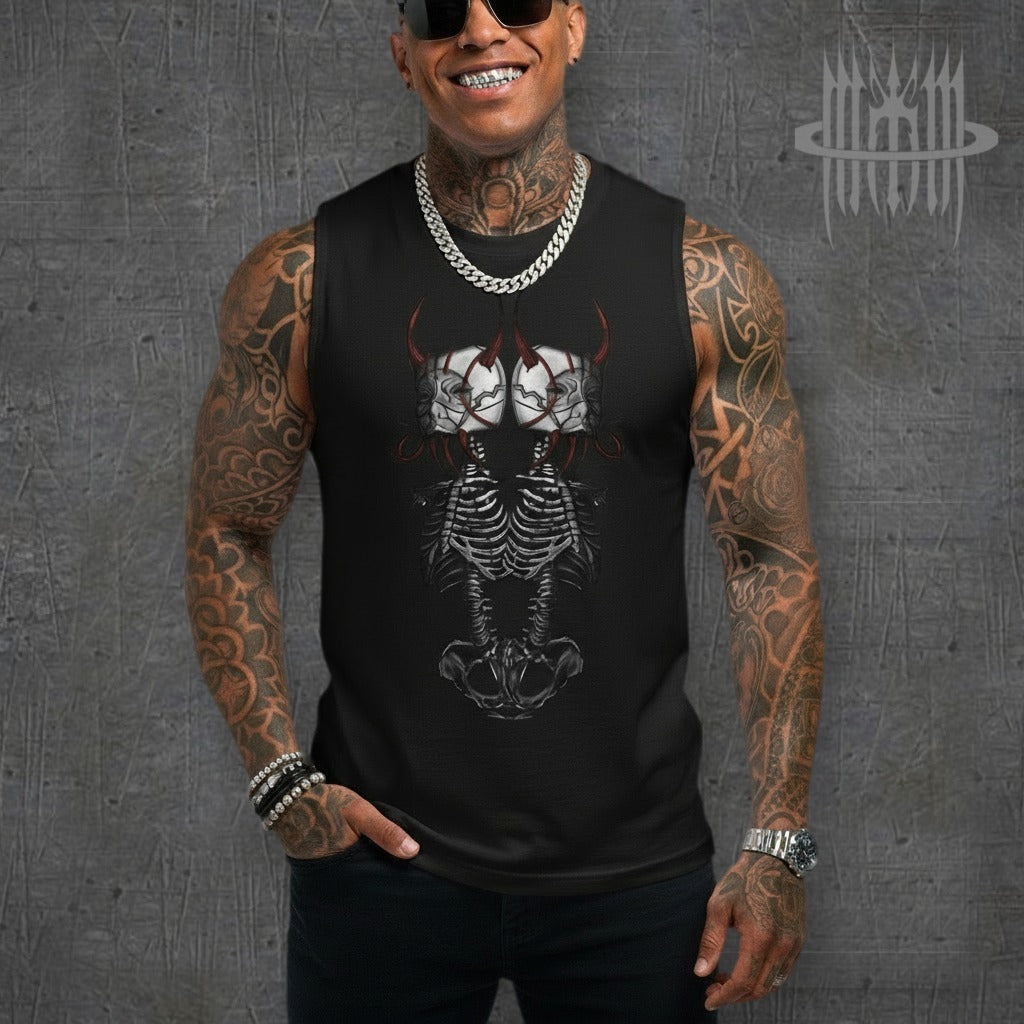 MK0KM Gothic eco-friendly tank top DRK_TW_DVLS | MK0KM