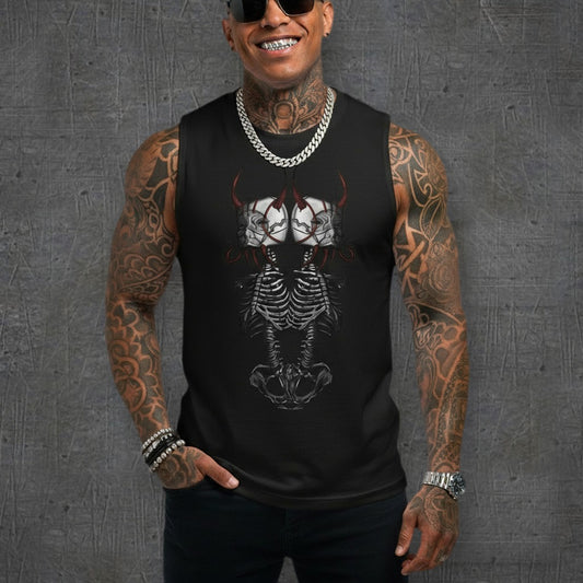 MK0KM Gothic eco-friendly tank top DRK_TW_DVLS | MK0KM