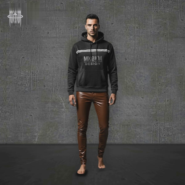 MK0KM Sun Fade Contrast Tape Fleece Hoodie