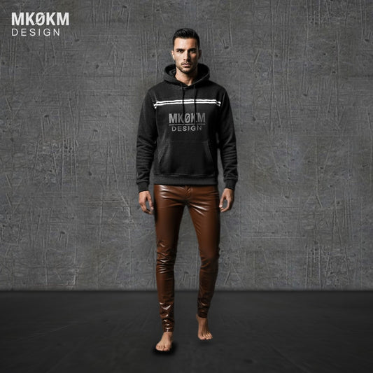 MK0KM Sun Fade Contrast Tape Fleece Hoodie | MK0KM